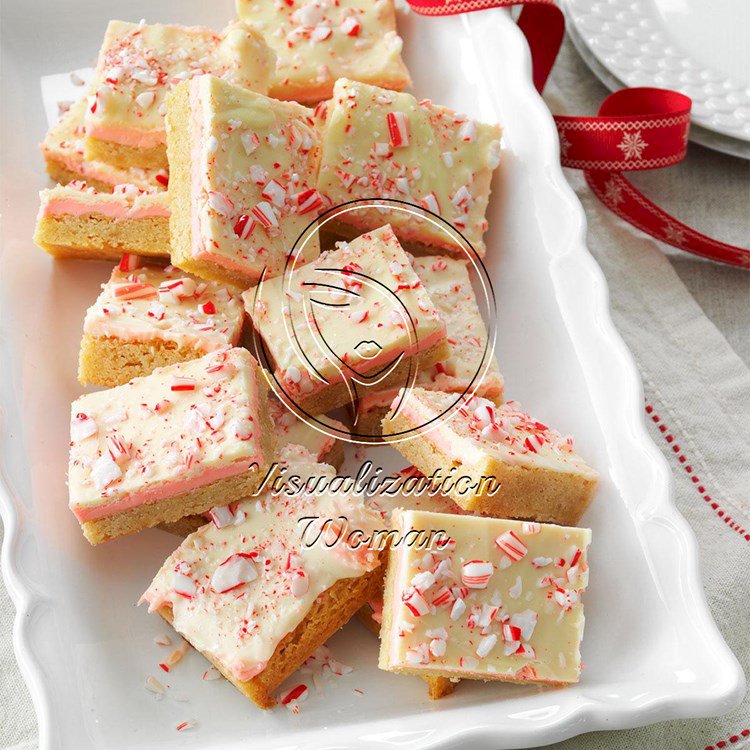 Candy Cane Shortbread Bars