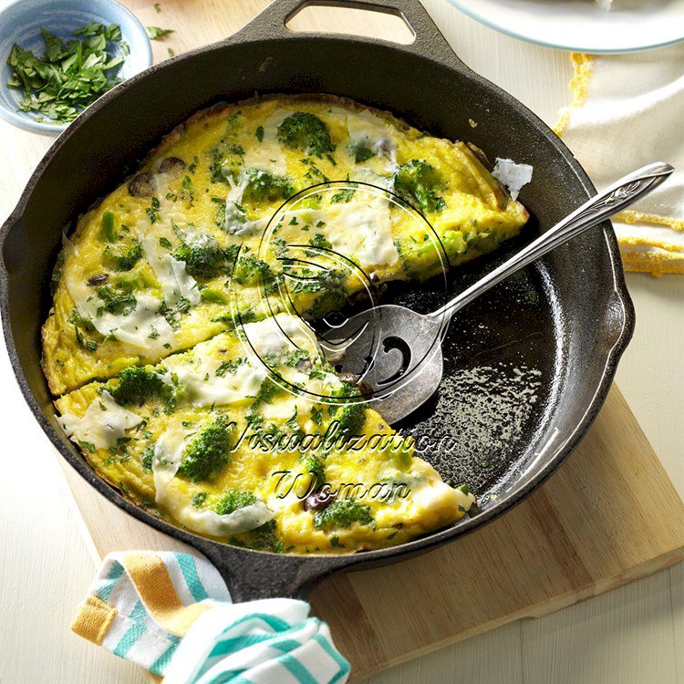 Mediterranean Broccoli & Cheese Omelet