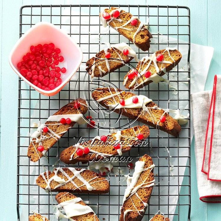 Drizzled Gingerbread Biscotti