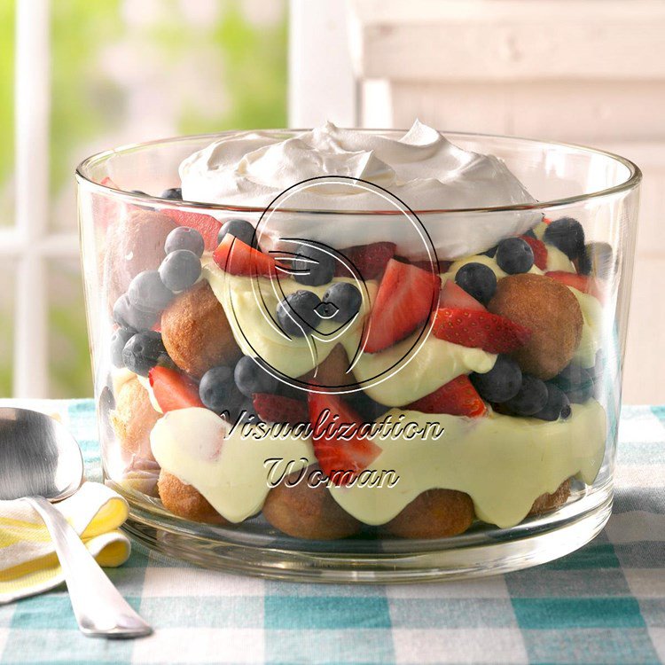 Berry, Lemon and Doughnut Hole Trifle