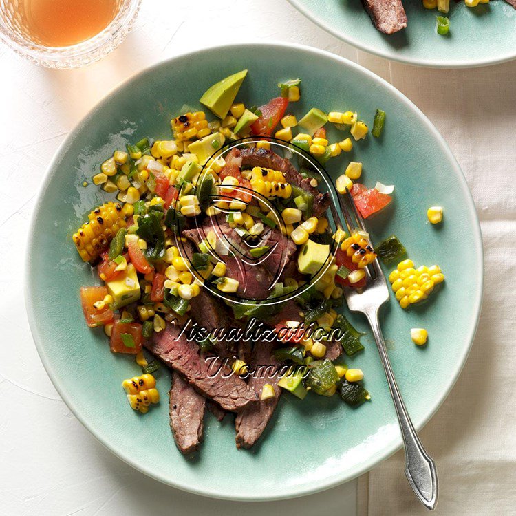 Grilled Flank Steak with Summer Relish