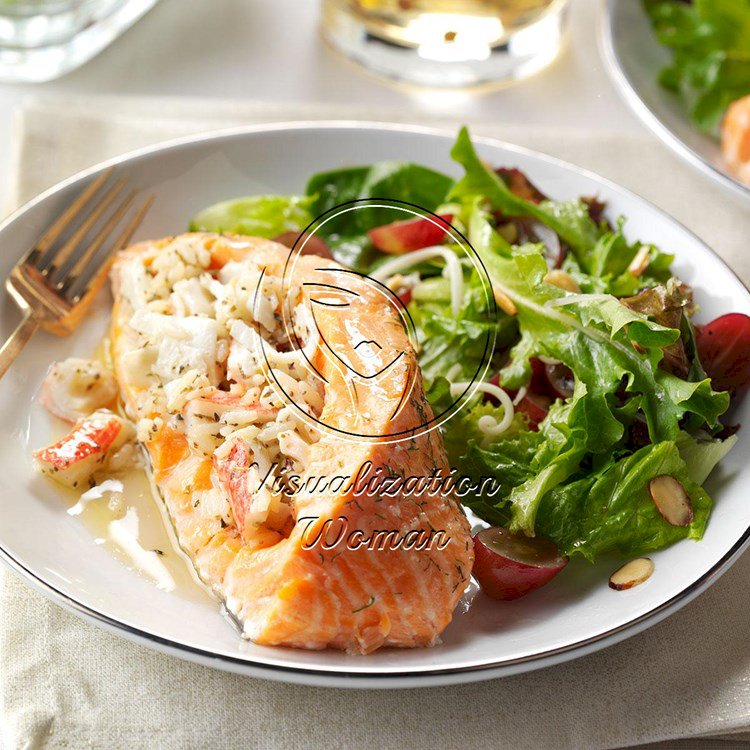 Seafood-Stuffed Salmon Fillets