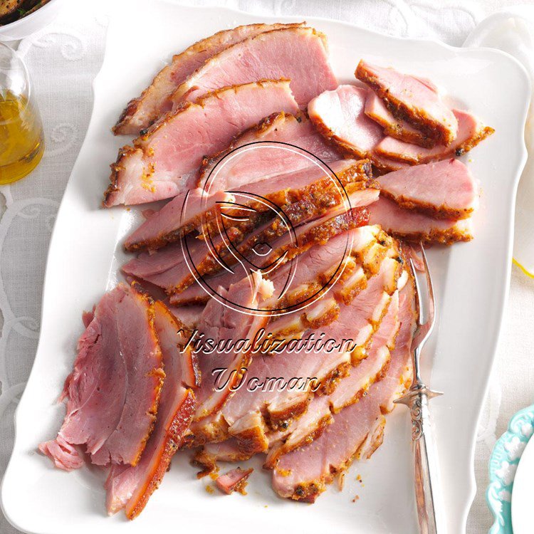 Apricot Ginger Mustard-Glazed Ham