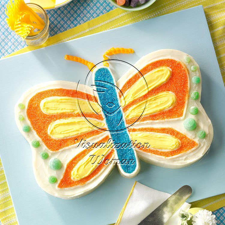 Homemade Butterfly Cake