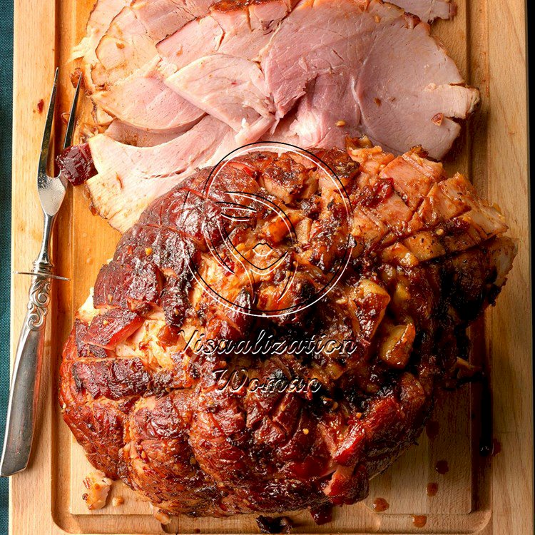 Baked Ham with Honey-Chipotle Glaze