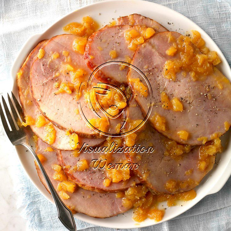 Slow-Cooked Ham with Pineapple Sauce