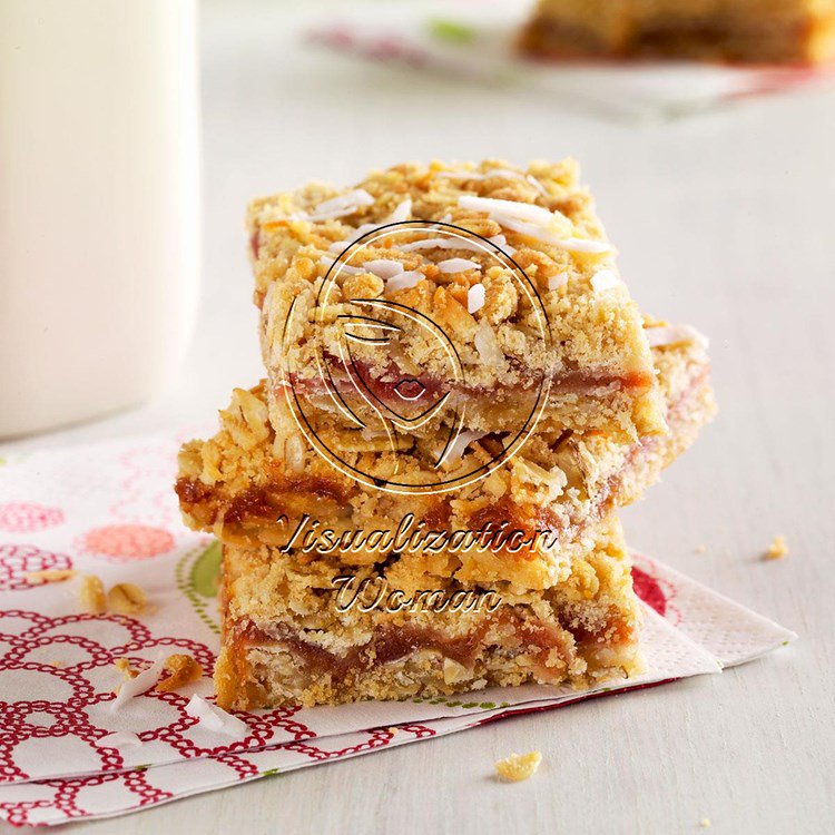 Rhubarb Oat Bars