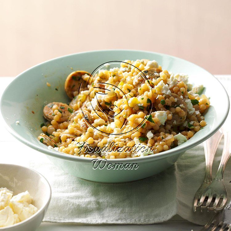 Israeli Couscous & Chicken Sausage Skillet