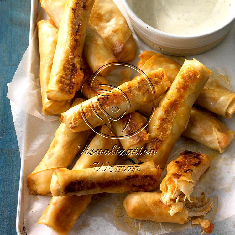 Buffalo Chicken Egg Rolls