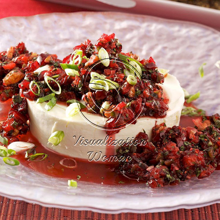 Gingered Cran-Orange Salsa over Cream Cheese