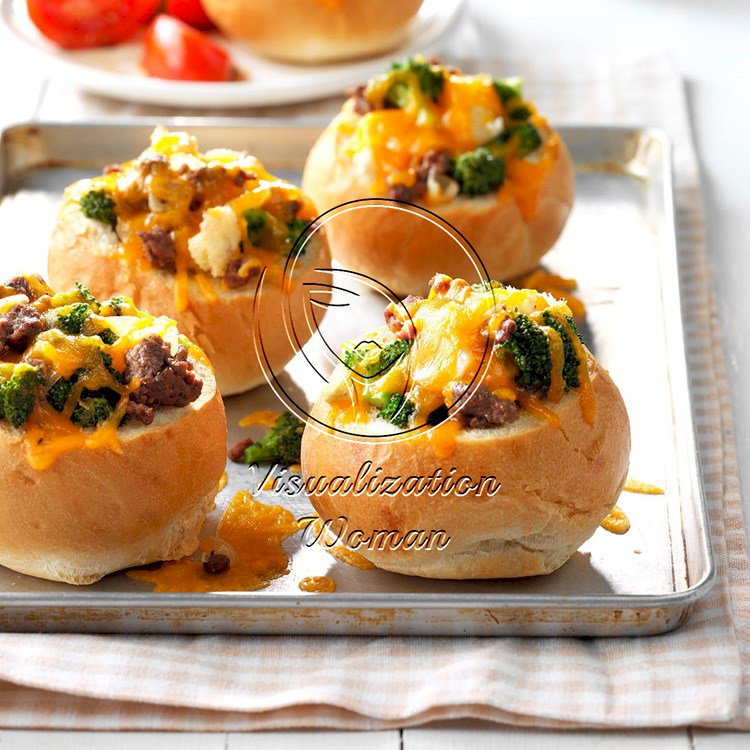 Broccoli-Cheddar Beef Rolls