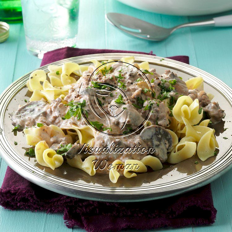 Slow-Cooker Ground Beef Stroganoff