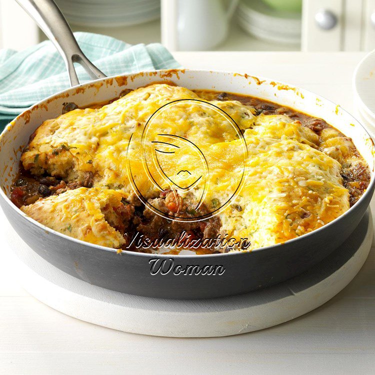 Fiesta Beef & Cheese Skillet Cobbler