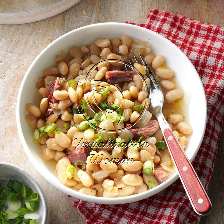 Pressure-Cooker Smoky White Beans and Ham