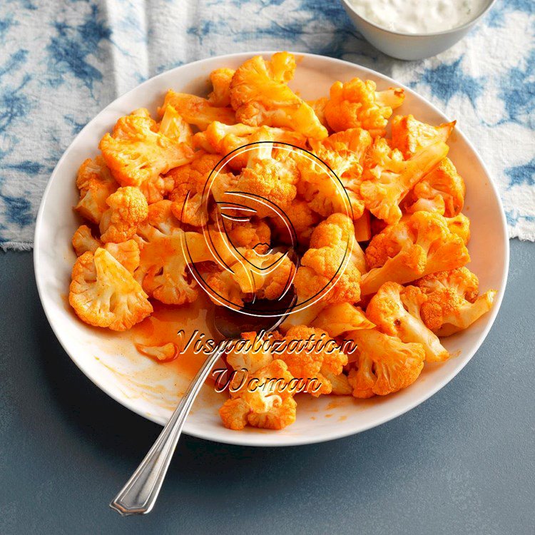 Roasted Buffalo Cauliflower Bites