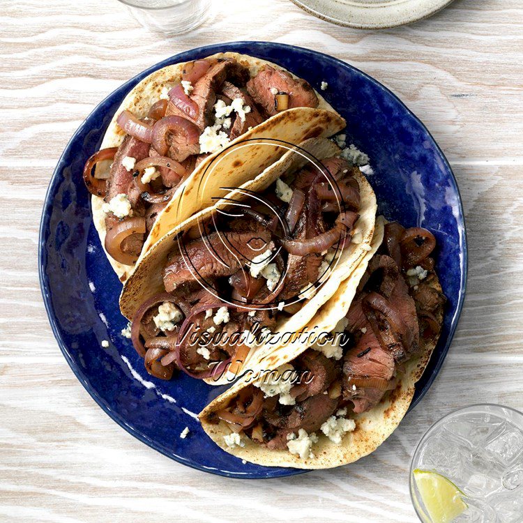 Grilled Beef and Blue Cheese Tacos