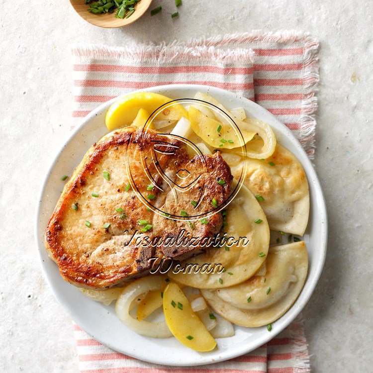 Pork Chops ‘n’ Pierogi