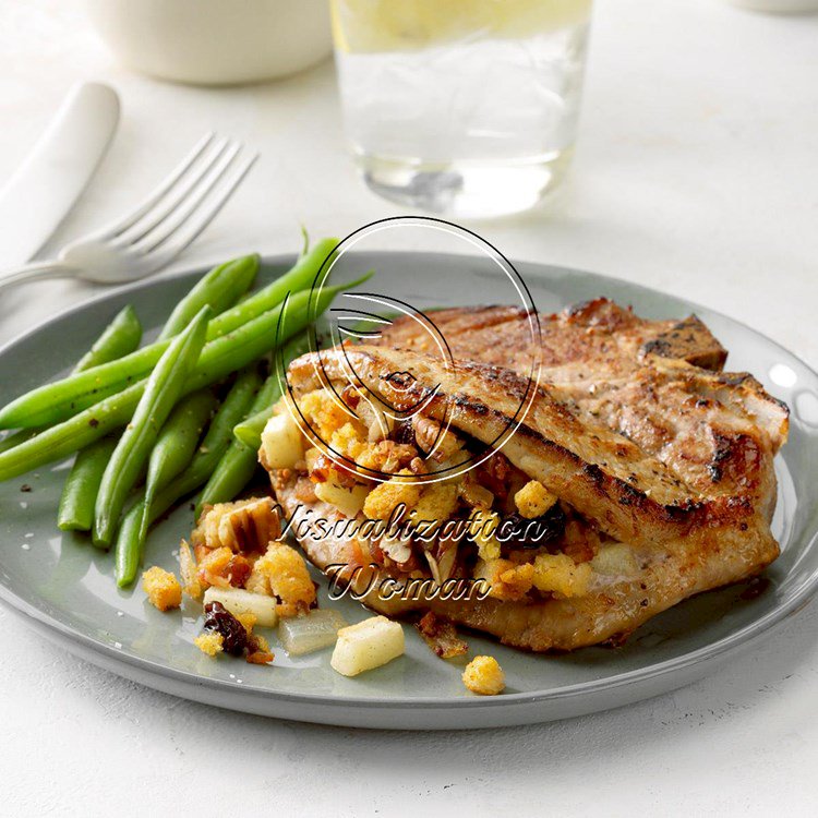 Cornbread Stuffed Pork Chops