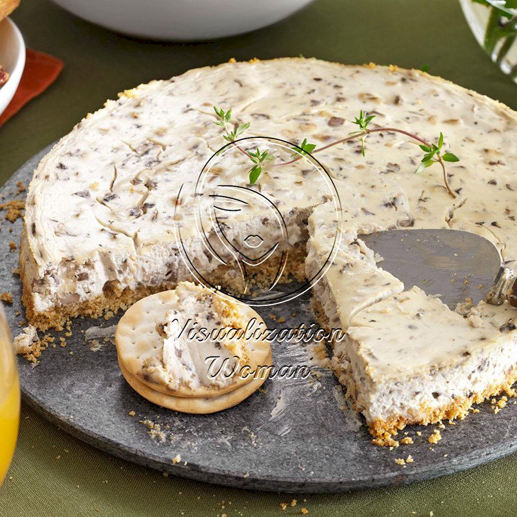 Mushroom, Walnut & Thyme Cheesecake