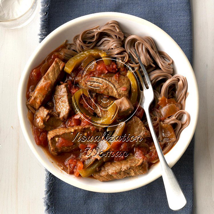 Slow-Cooked Pepper Steak