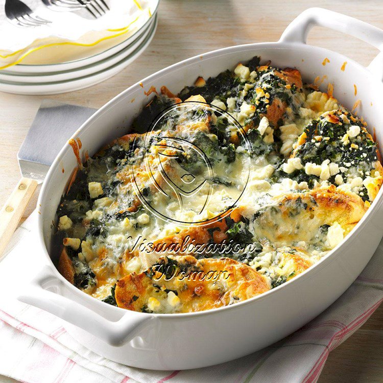 Spinach Feta Strata