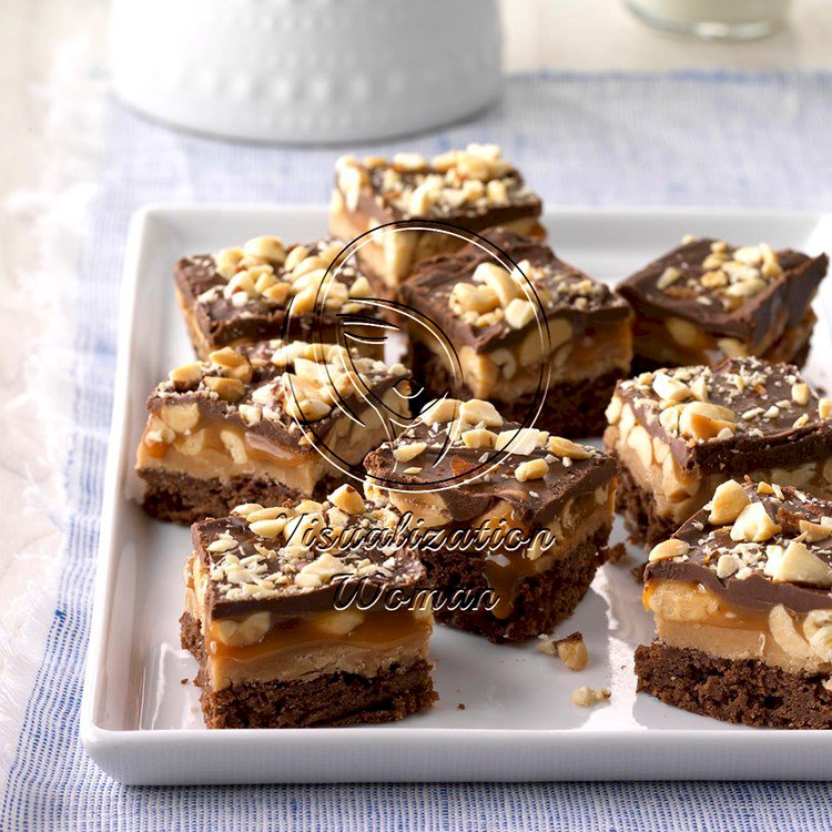 Peanut Caramel Brownie Bites