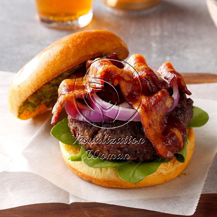 Bacon and Date Goat Cheese Burgers