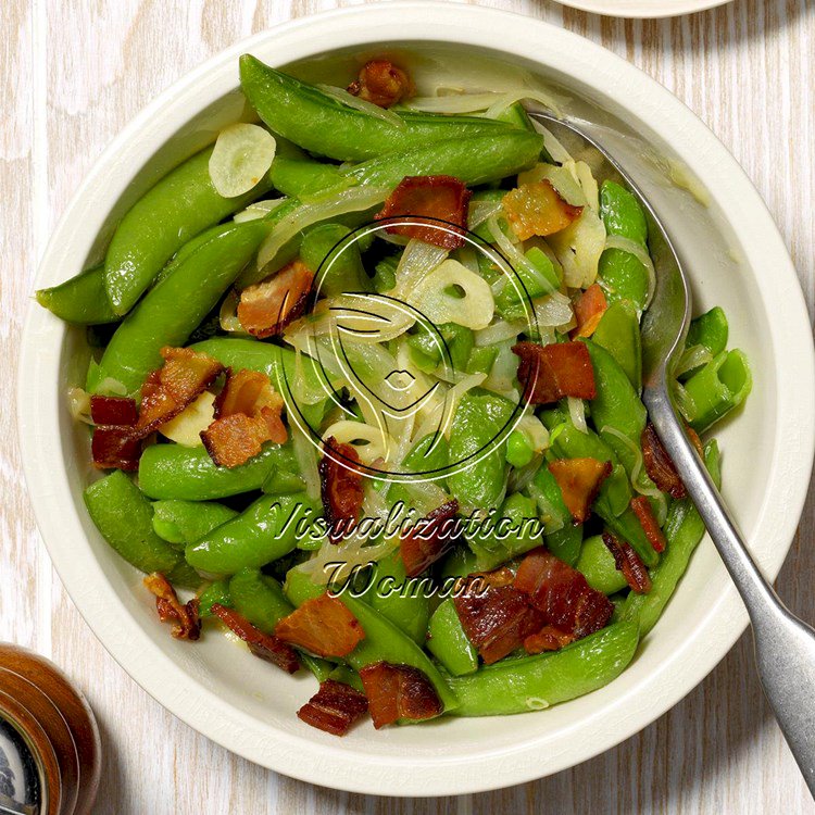 Bacon and Garlic Sugar Snap Peas