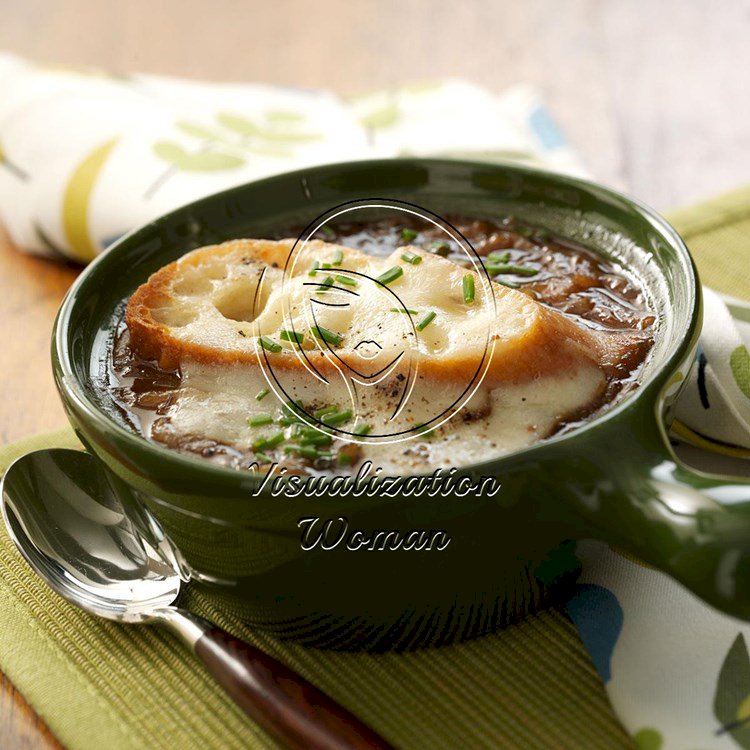 French Onion Soup with Swiss-Topped Toast