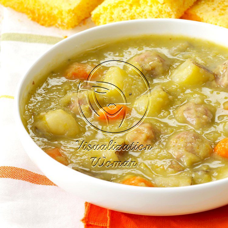 Split Pea Soup with Meatballs