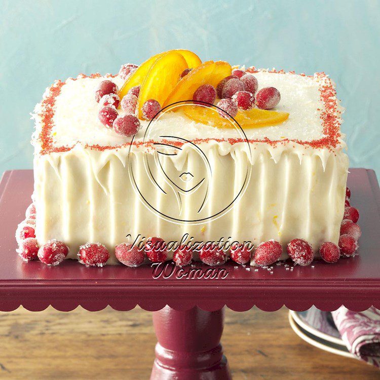 Cranberry Cake with Tangerine Frosting