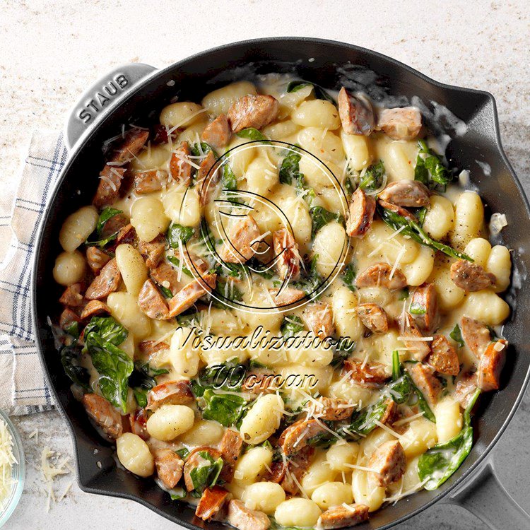 Gnocchi with Spinach and Chicken Sausage