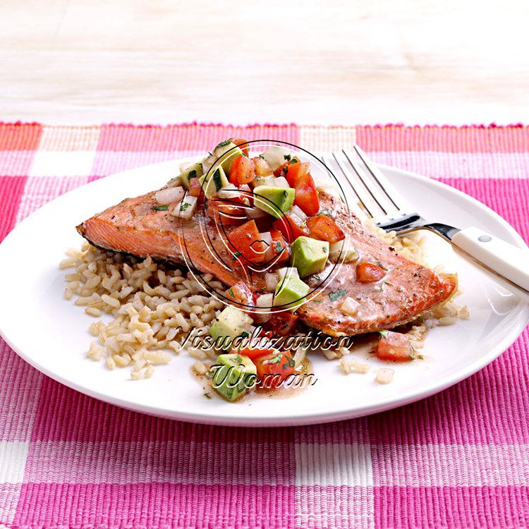 Grilled Salmon with Avocado Salsa