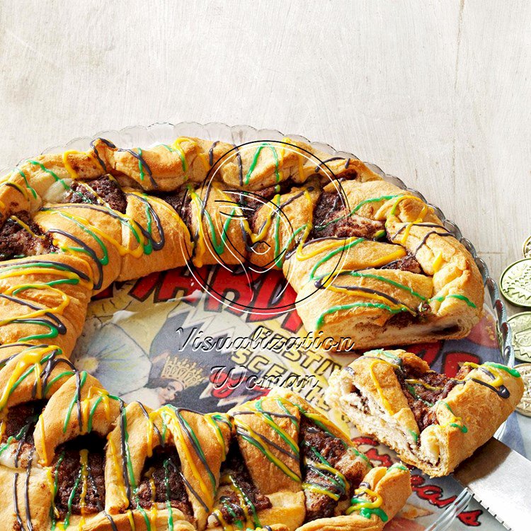 King Cake with Cream Cheese Filling