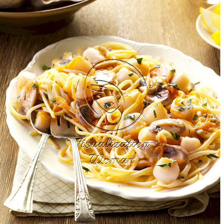 Scallops with Linguine