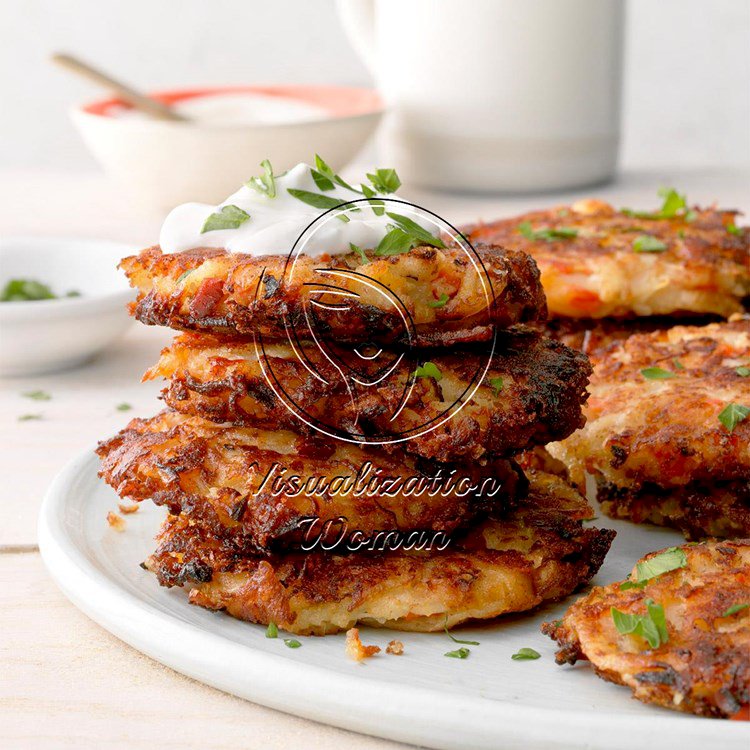 Cheese & Red Pepper Latkes