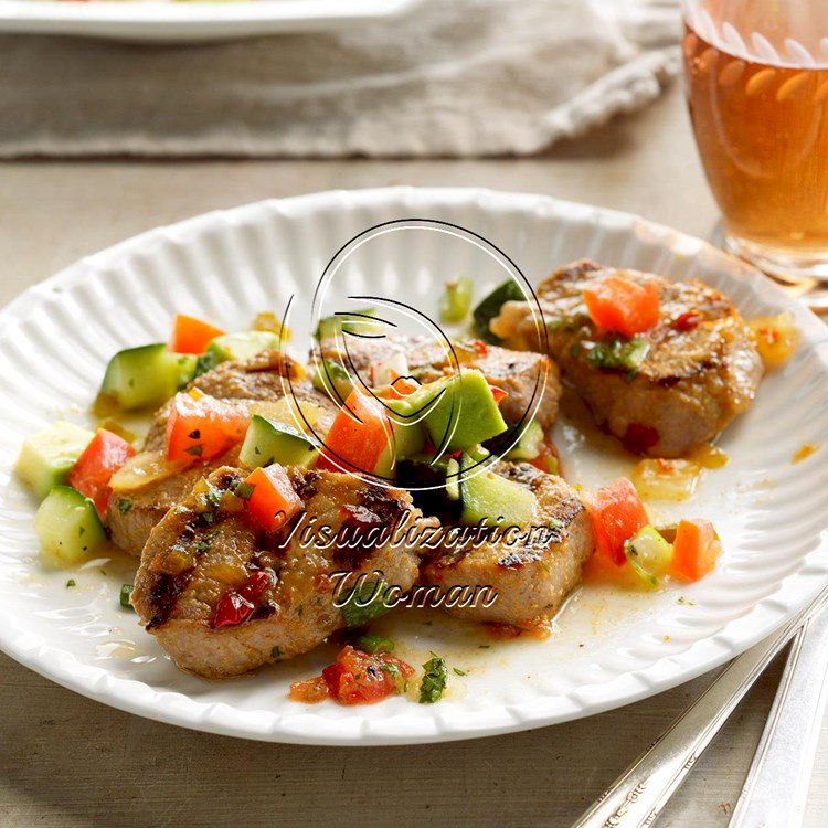 Grilled Pork with Avocado Salsa