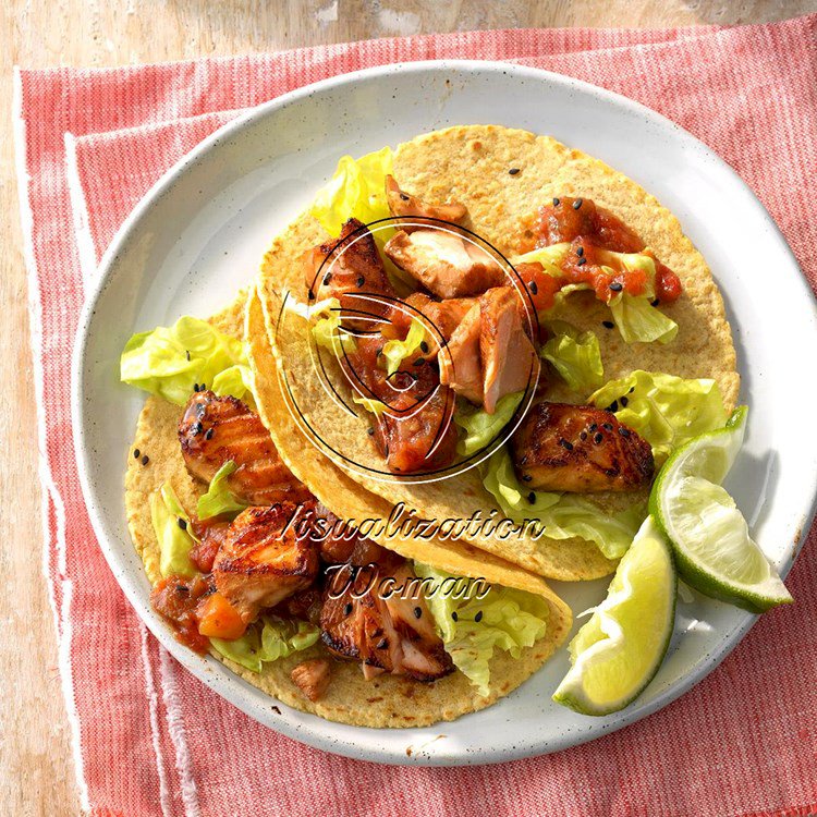 Asian Salmon Tacos