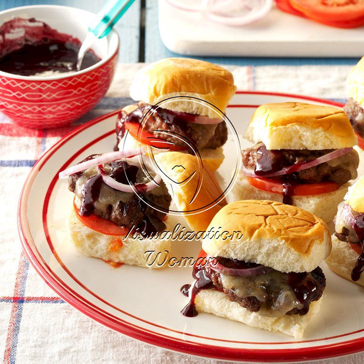 Sliders with Spicy Berry Sauce