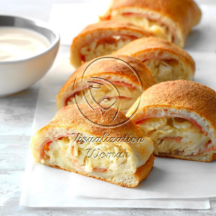 Chicken Cordon Bleu Stromboli