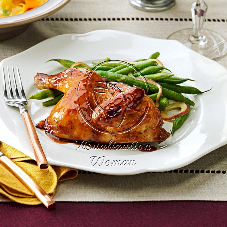 Mahogany-Glazed Cornish Hen