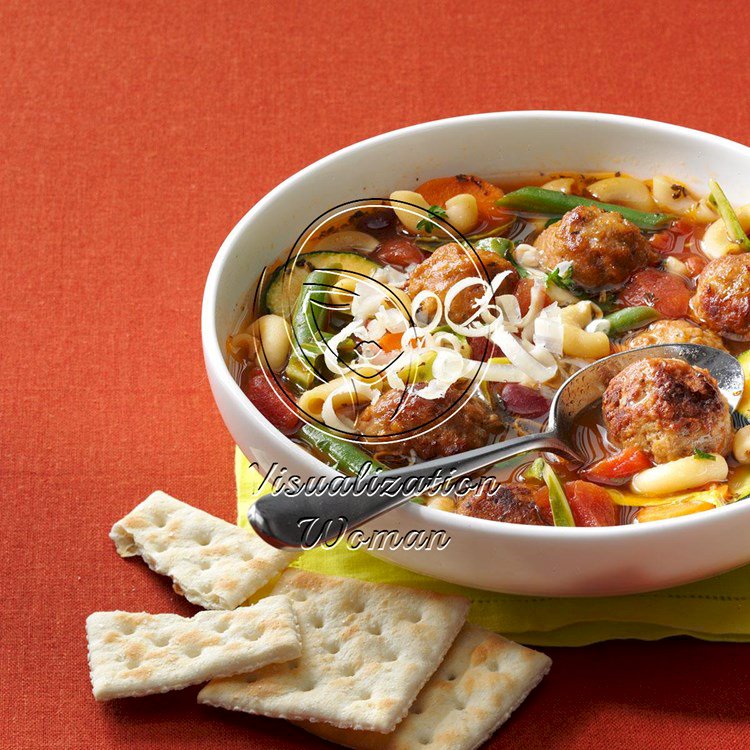 Veggie Soup with Meatballs