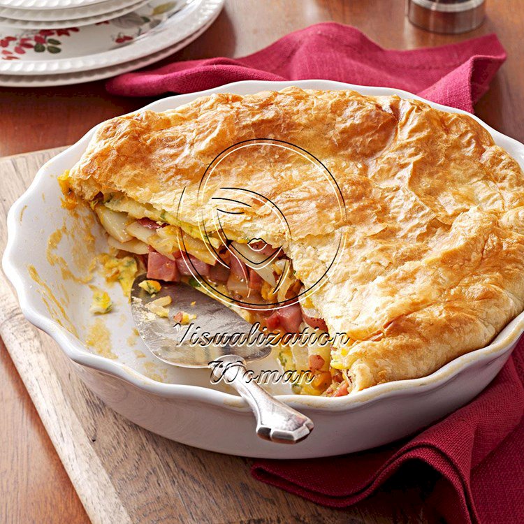 Potato Ham Omelet Pie