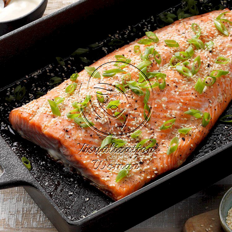 Sesame Salmon with Wasabi Mayo