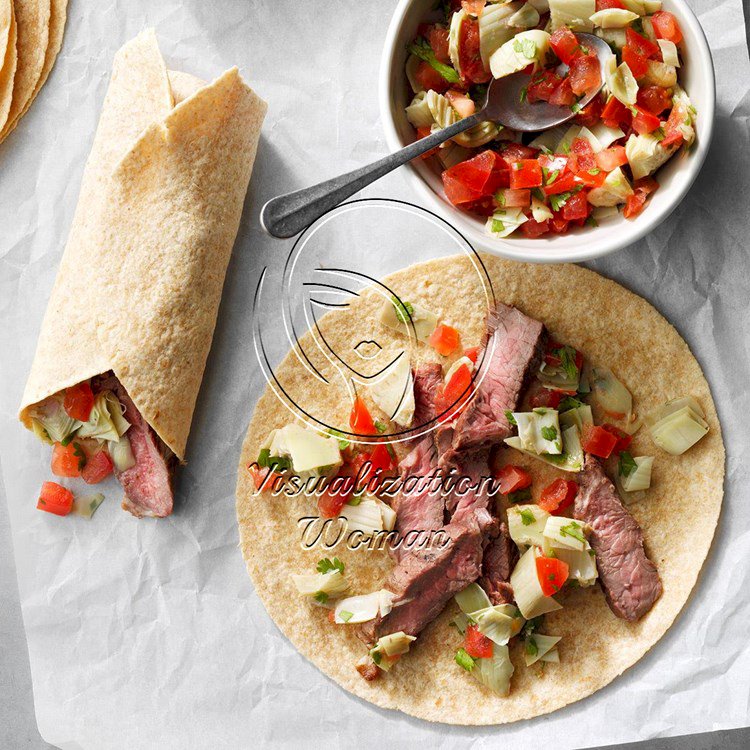 Artichoke Steak Wraps