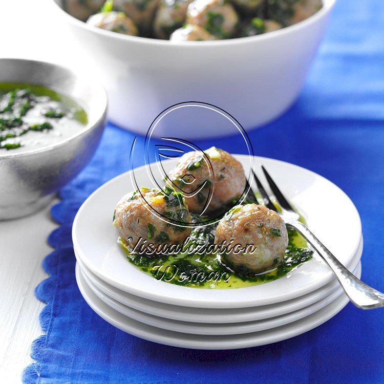 Pork Meatballs with Chimichurri Sauce