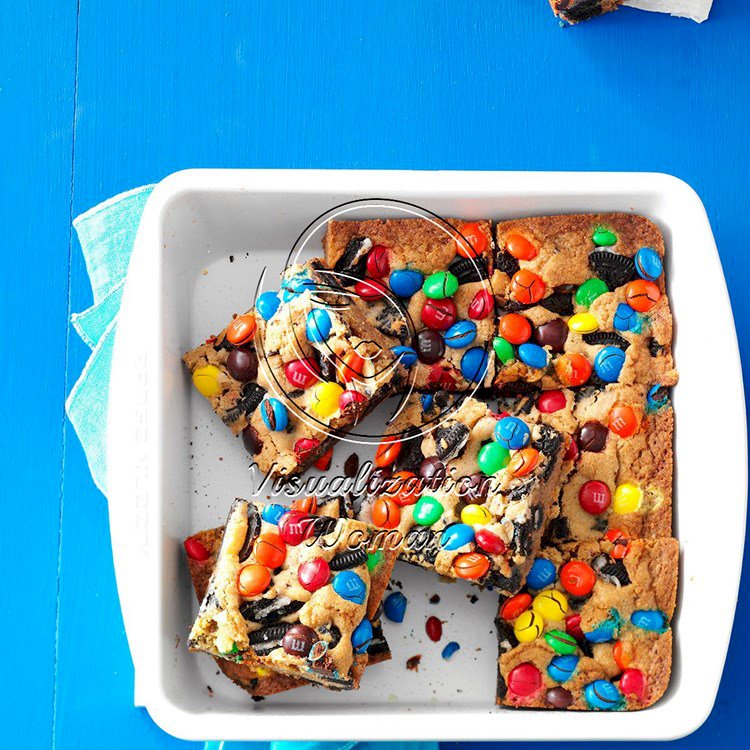 Loaded M&M Oreo Cookie Bars