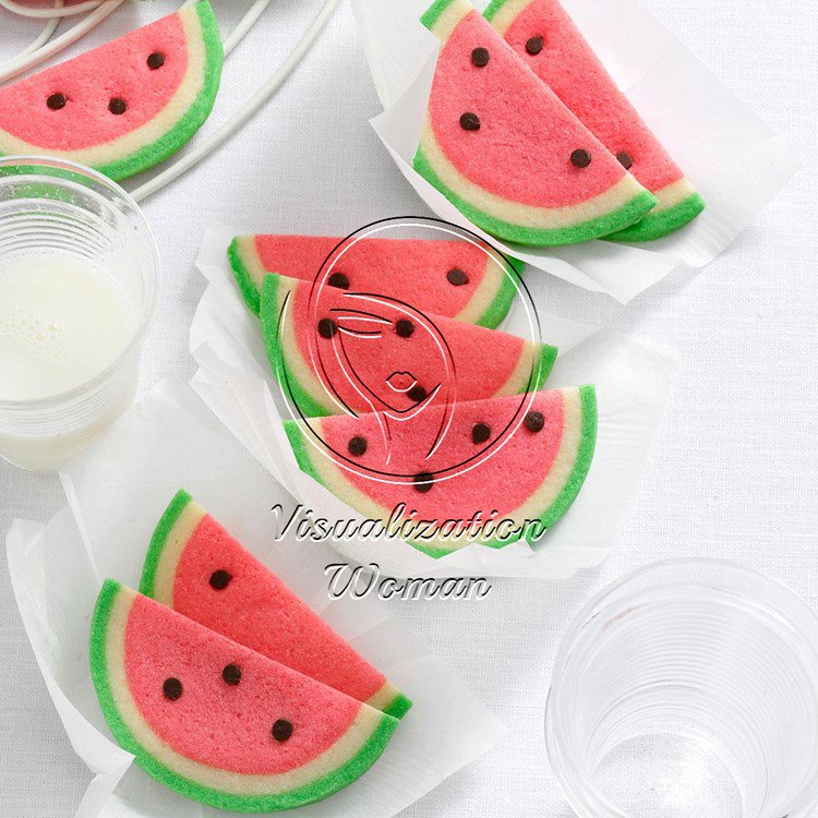 Watermelon Slice Cookies