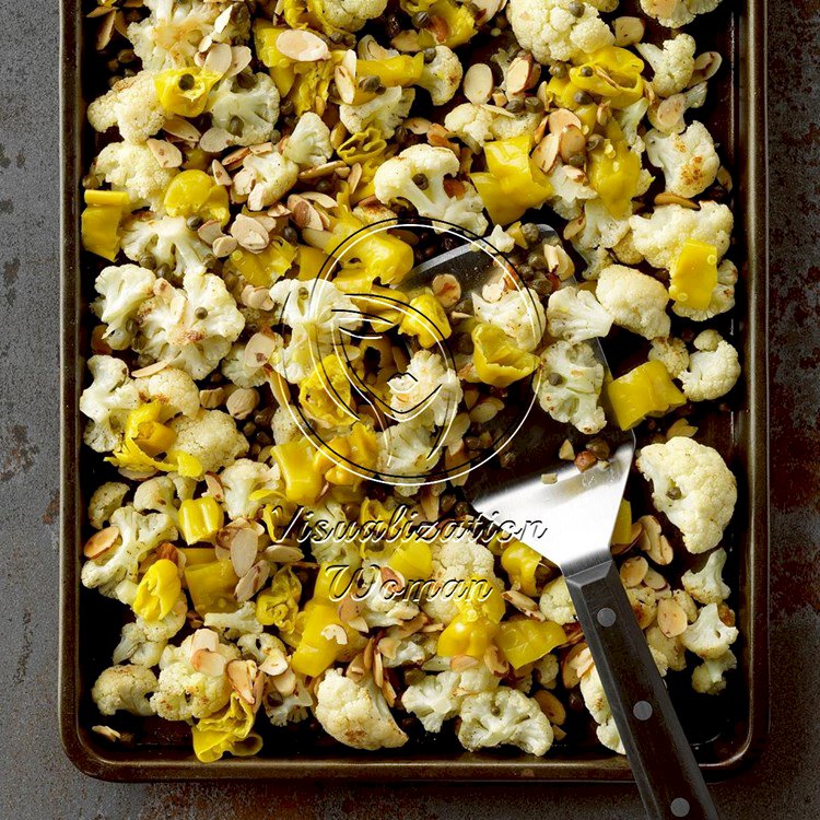 Roast Cauliflower with Pepperoncini