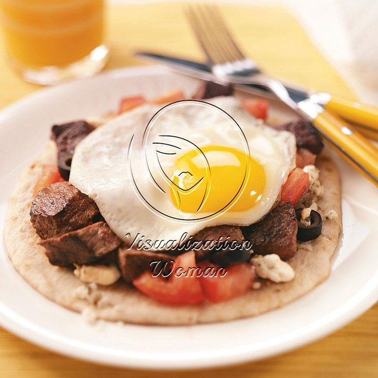 Mediterranean Steak & Egg Pitas